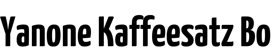 Yanone Kaffeesatz Bold Font Download Free
